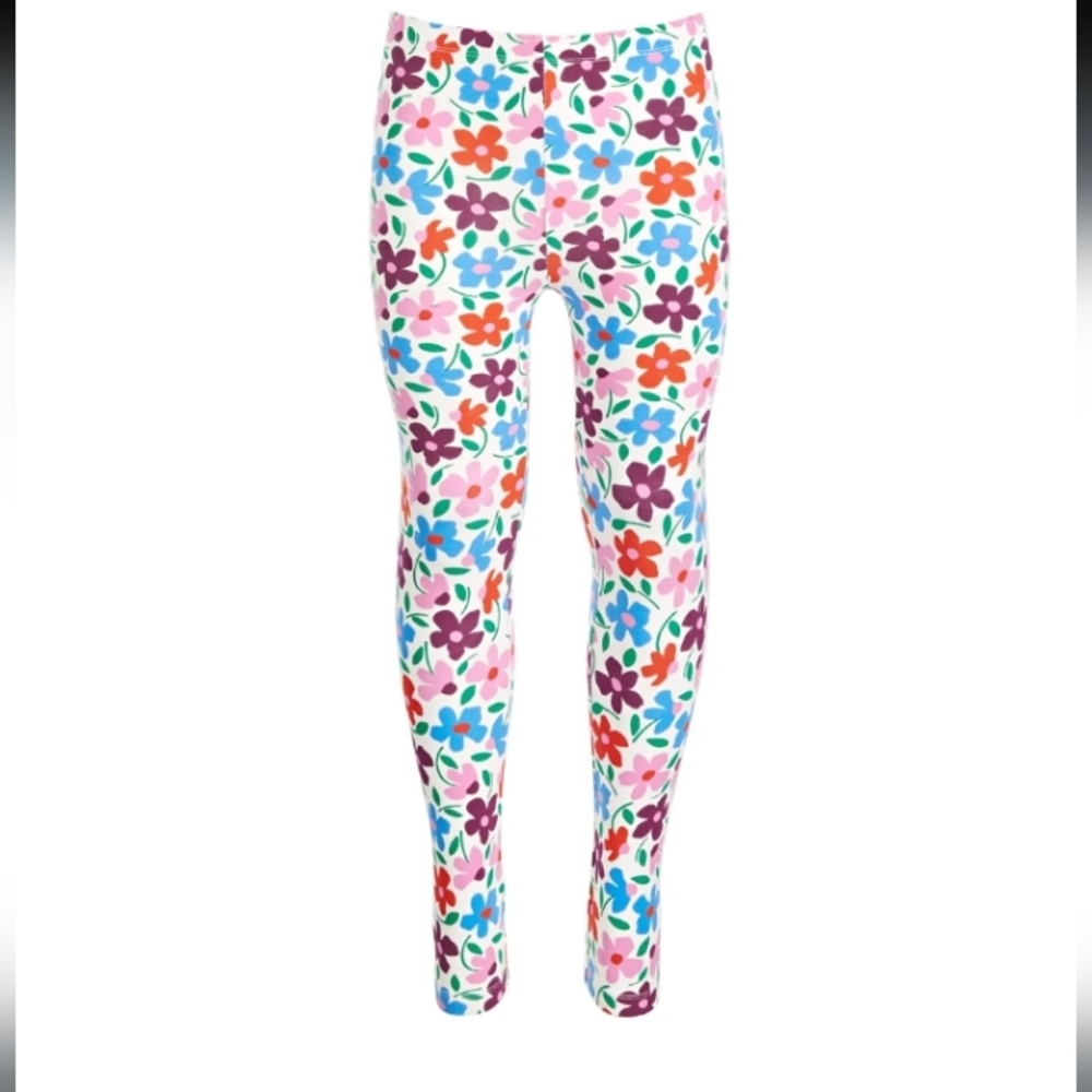 Epic Threads Colorful Flower Leggings Girls 10/12 Medium